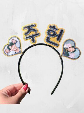 JOOHONEY Monsta X Headband KPOP Concert Name Banner Custom Rhinestone Nexus NEW